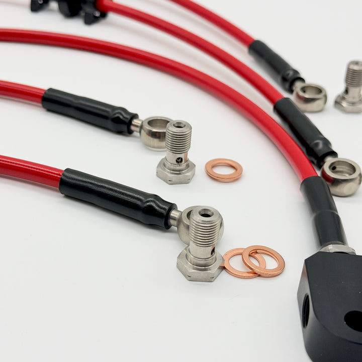 Braided Brake Lines For ISUZU Trooper 3.5 Petrol 1998-2006 UBS26