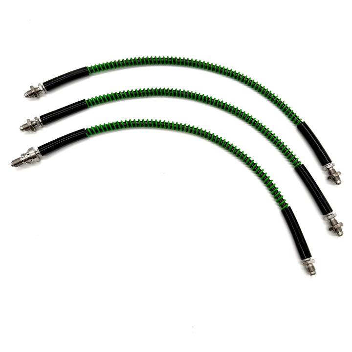 Braided Brake Lines For Land Rover Defender Td5 1998-2007 Non ABS Male Fittings On Front