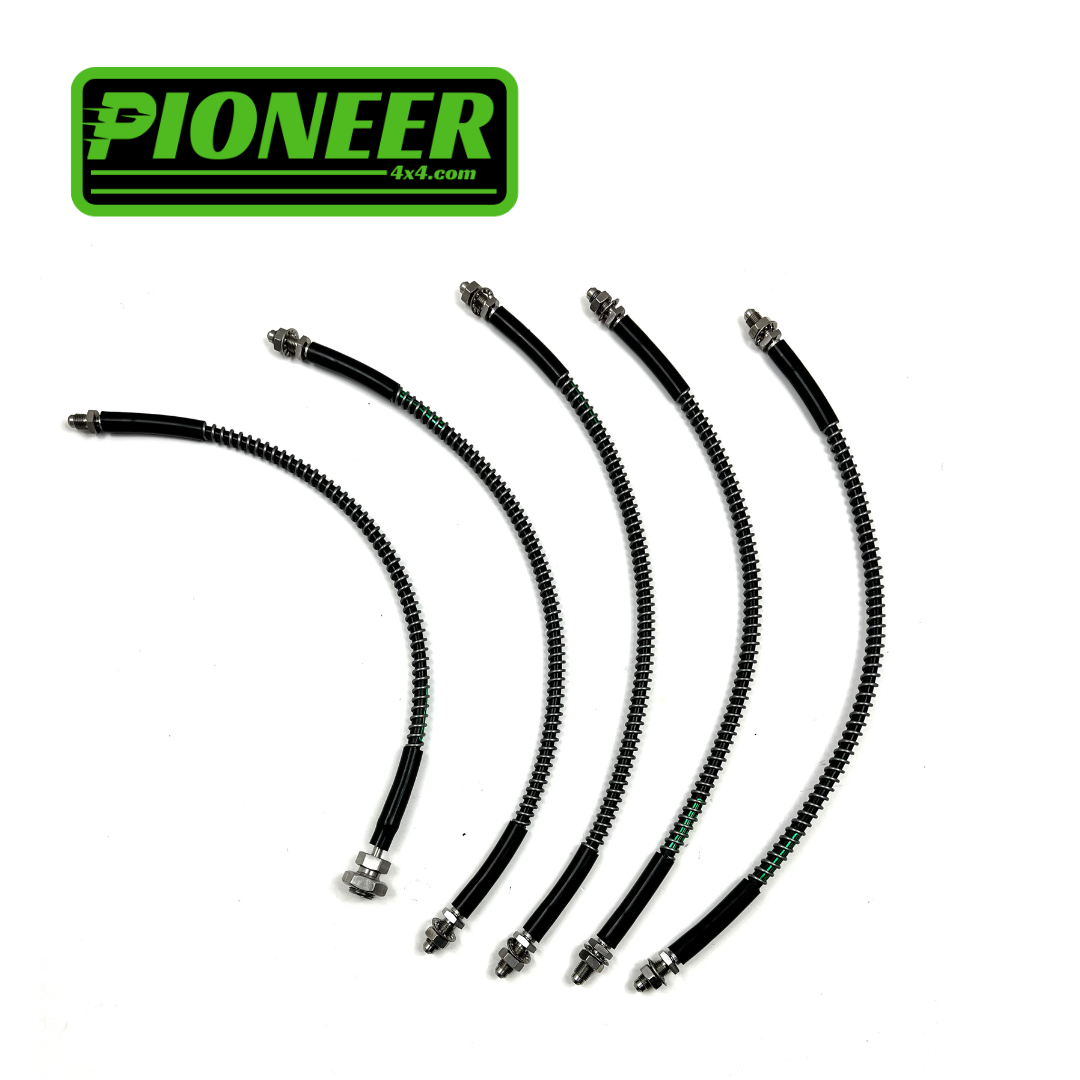 Braided Brake Lines For Land Rover Range Rover Classic All Engines 1981-1996 Non ABS Metric