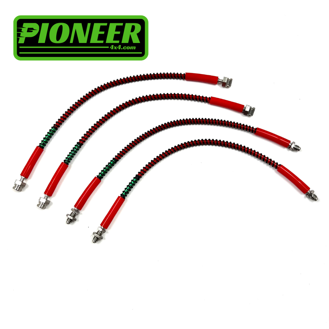 Braided Brake Lines For Land Rover Discovery 1 300Tdi 1994-1998 ABS