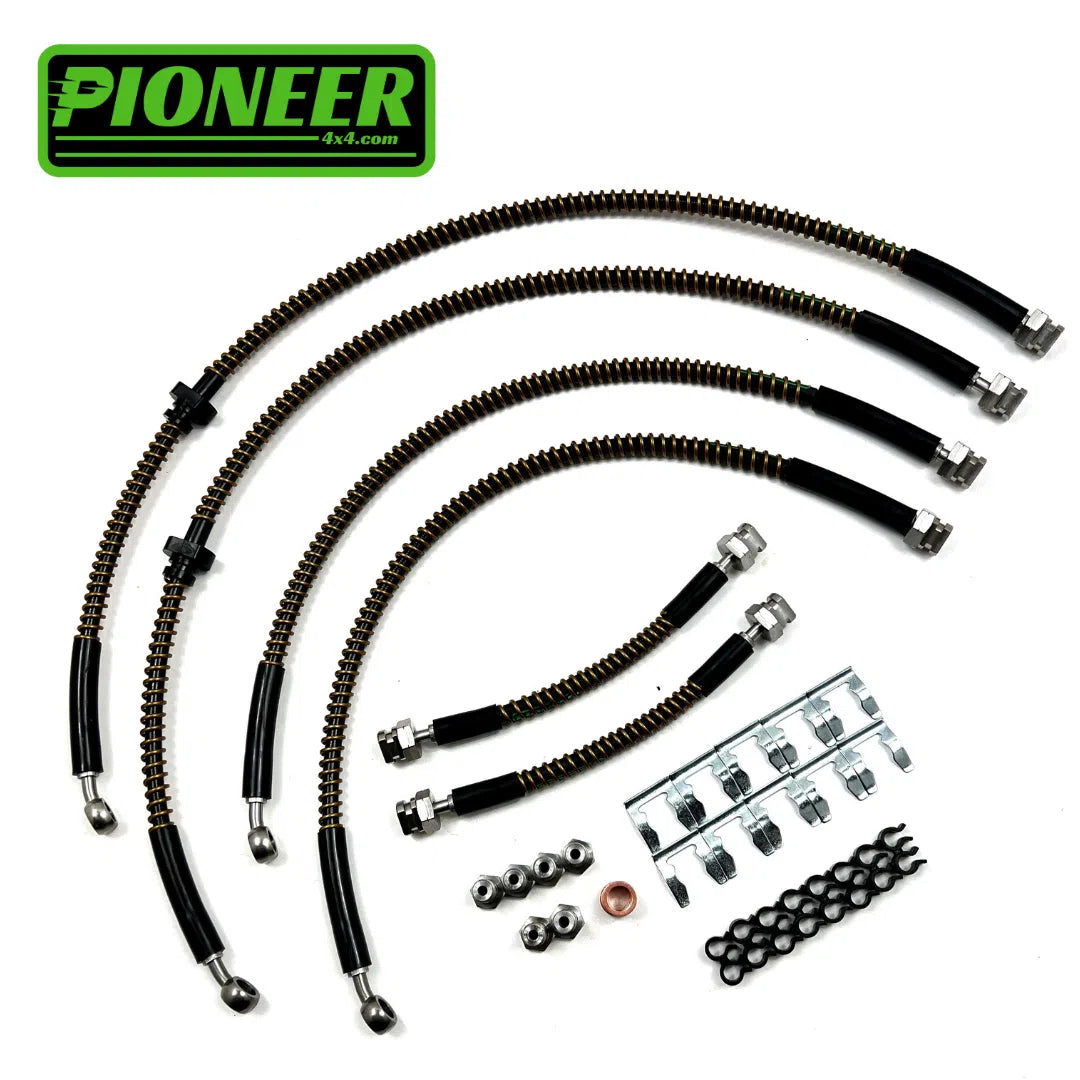 Braided Brake Lines For Land Rover Discovery 2 Td5 1998-2004