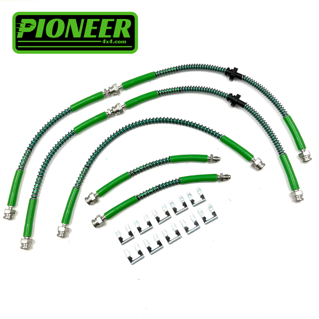 Braided Brake Lines For Mitsubishi Pajero/Shogun V-Series 1996-2000