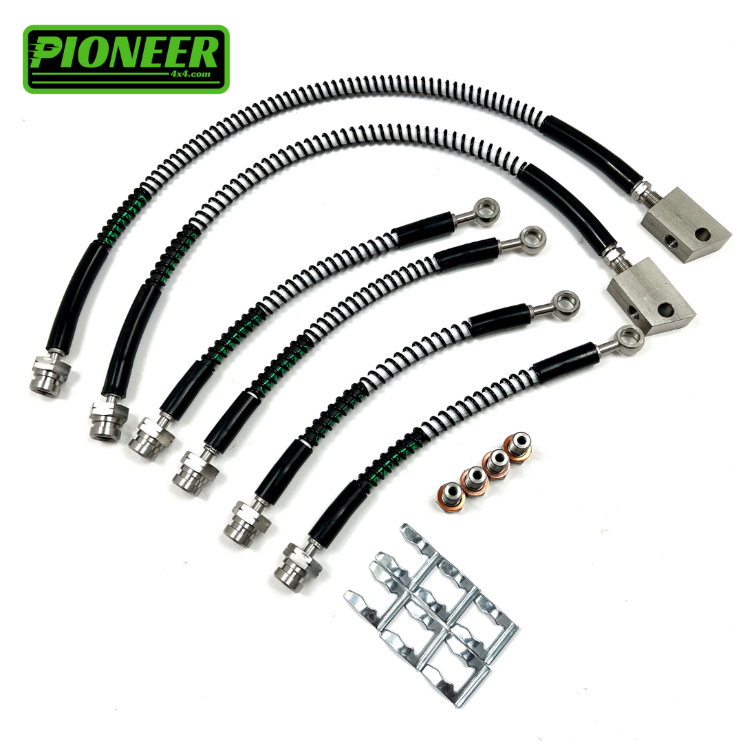 Braided Brake Lines For Nissan Patrol GR Y60 TD 1992-1997 Non-ABS