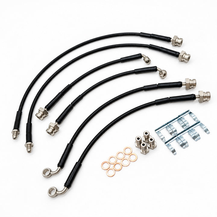 Braided Brake Lines For Toyota Land Cruiser 80 1990-1997 Non-ABS