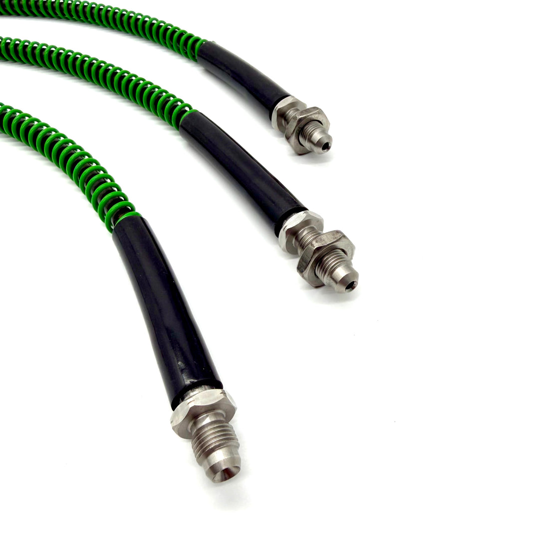 Braided Brake Lines For Land Rover Defender Td5 1998-2007 Non ABS Male Fittings On Front