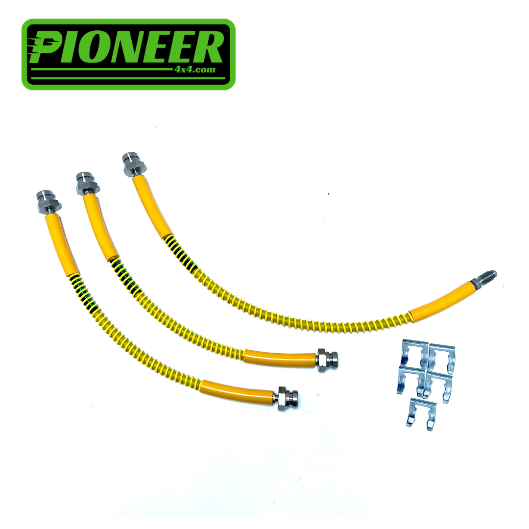 Braided Brake Lines For Toyota Hilux MK2 1983-1988 4WD