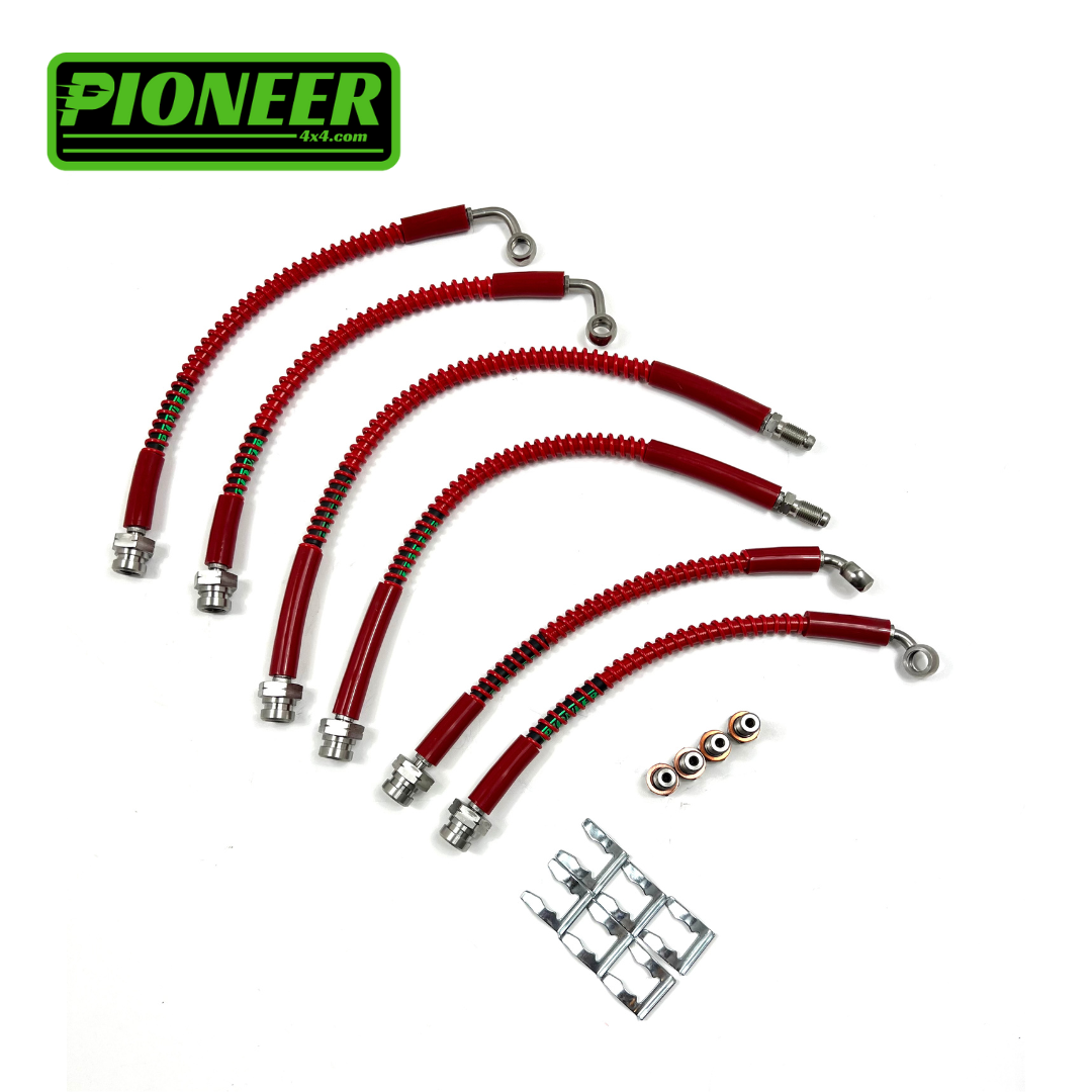 Braided Brake Lines For Toyota Land Cruiser 80 1990-1997 Non-ABS