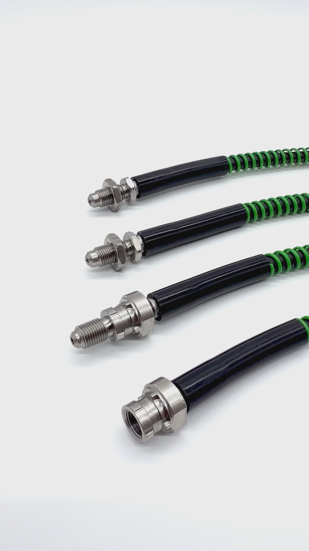 Braided Brake Lines For Land Rover Defender Td5 1998-2007 ABS Male Fittings On Front